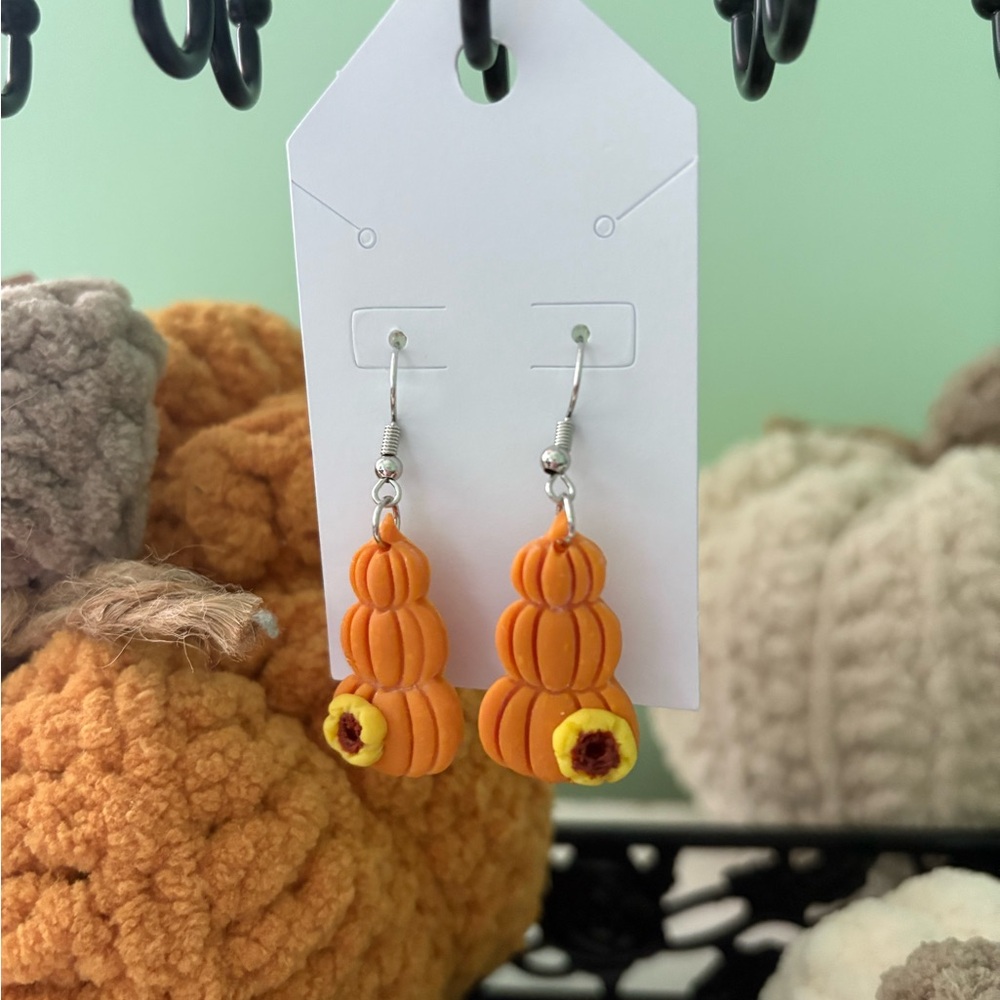 NWT Pumpkin & Sunflower Earrings